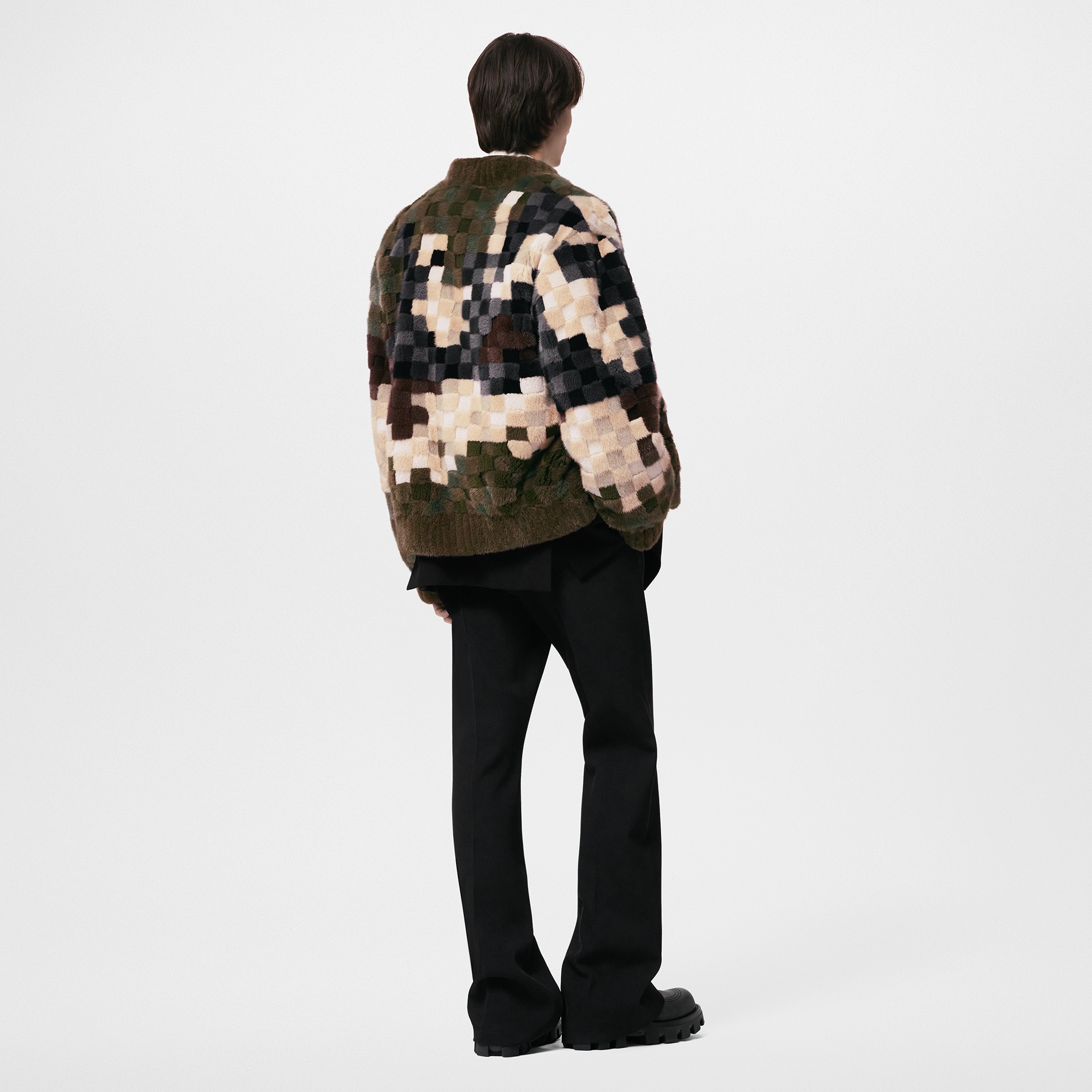 Mink Damier Intarsia Blouson - Luxury Multicolour | LOUIS VUITTON